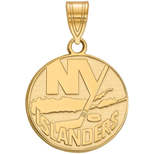 14K Yellow Gold NHL LogoArt New York Islanders Medium Pendant