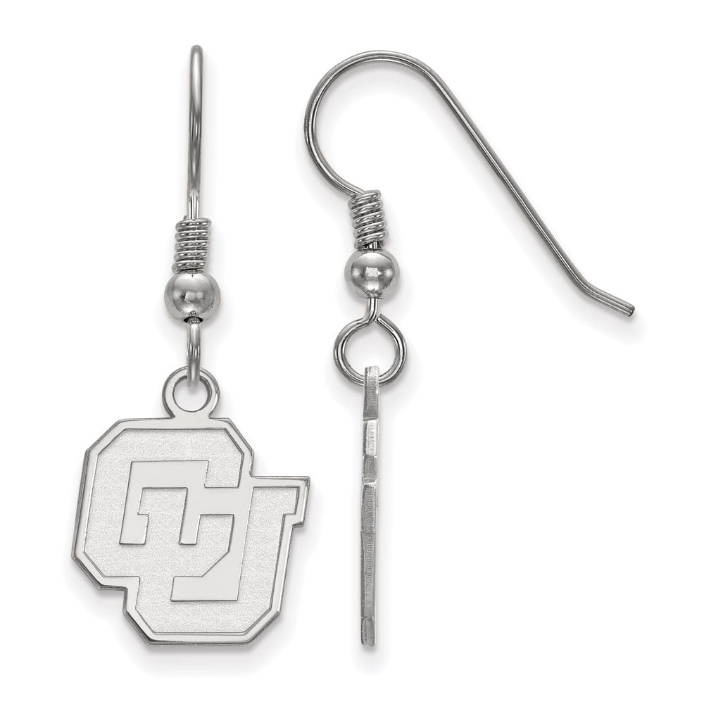 Sterling Silver University of Colorado Small 'CU' Dangle Earrings