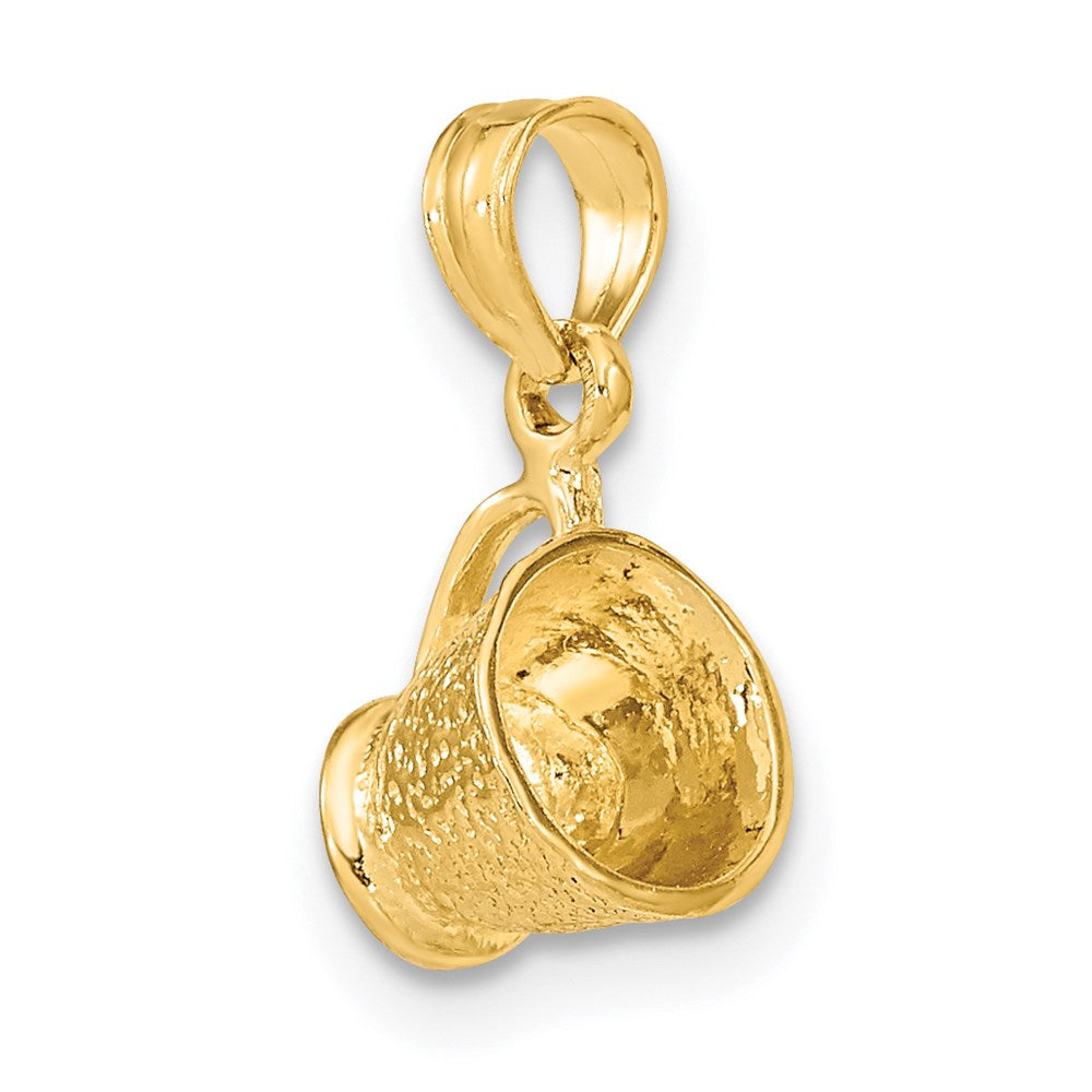 14k w/Rhodium 3-D Baby Cup Charm