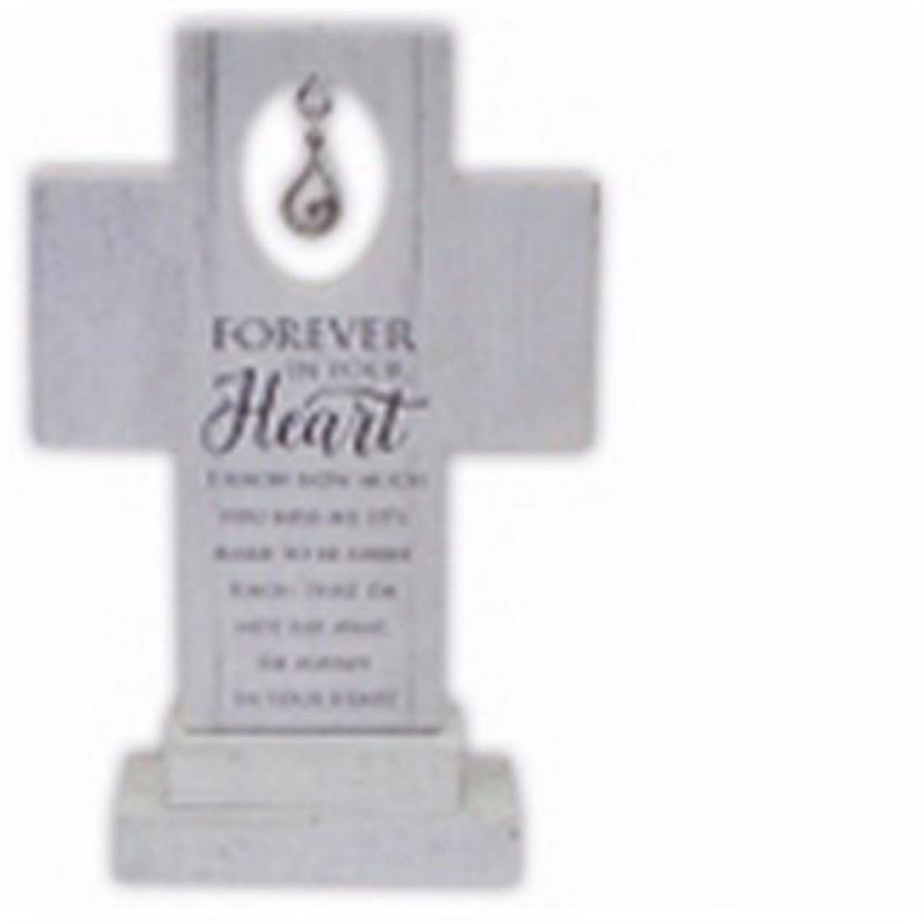 CA Gift 146145 Memorial with Pewter Finish Teardrop Charm Cross - 6 in.