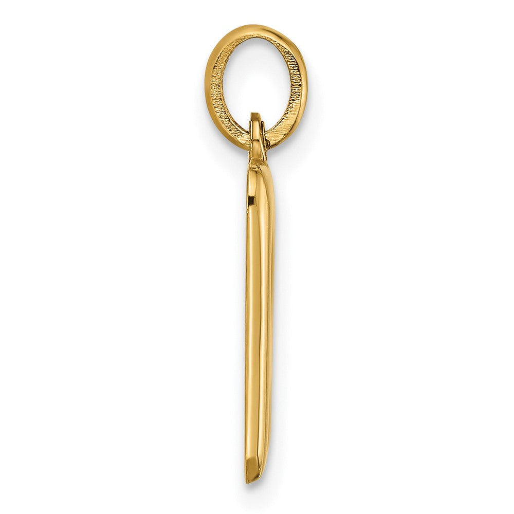 14k Yellow Gold Fancy Letter R