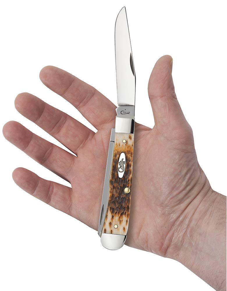 Case Peach Seed Jig Amber Bone Trapper 00164