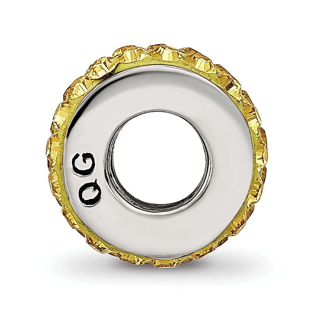 Sterling Silver Reflections Nov Double Row Preciosa Crystal Bead