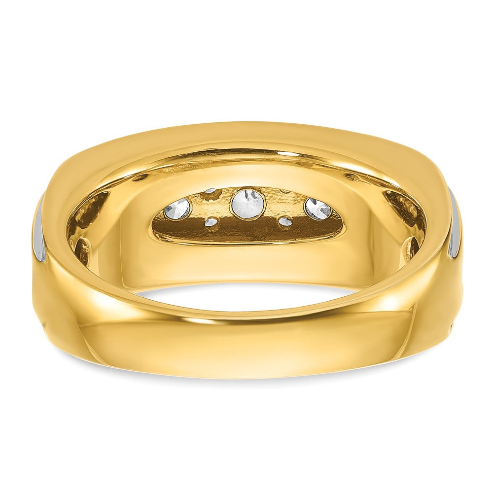 IBGoodman 14k with White Rhodium 1 carat Lab Grown Diamond VS/SI+ G+ Complete Polished Men's Ring