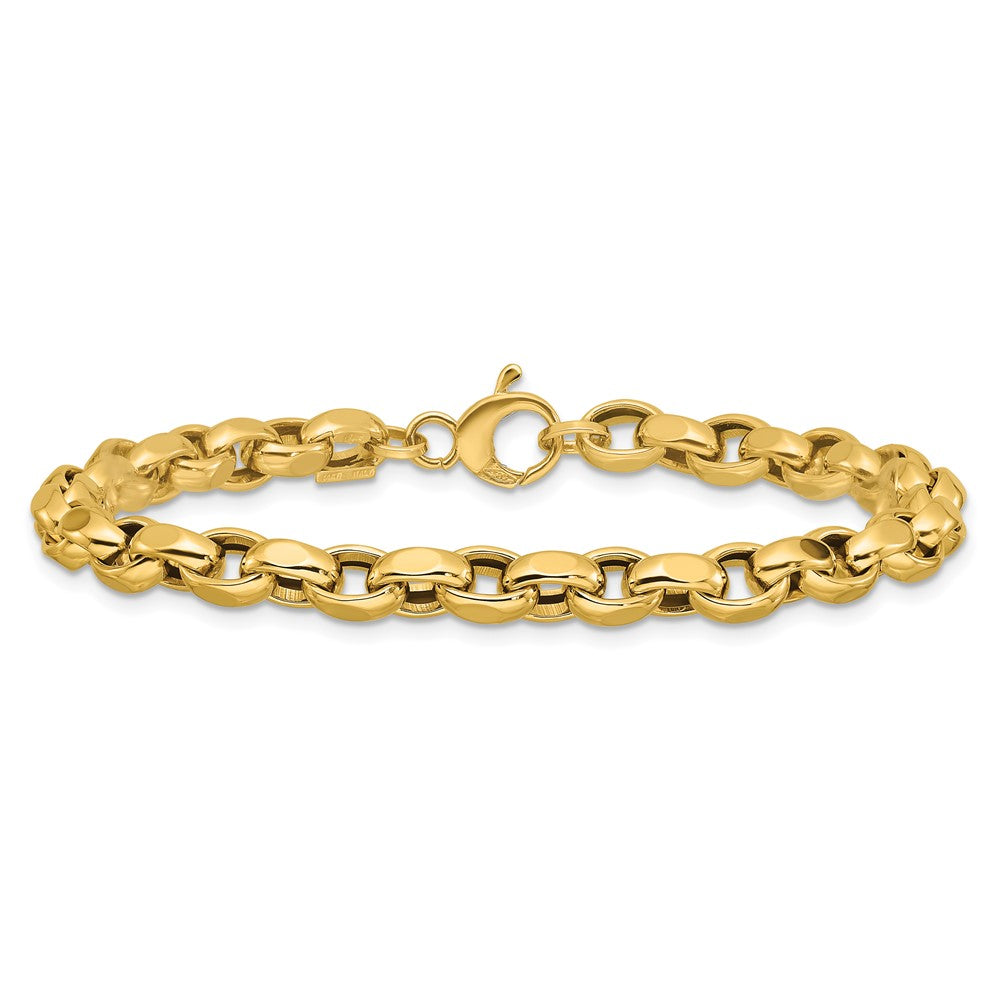 14K Polished Fancy Link Bracelet 7.5  inches