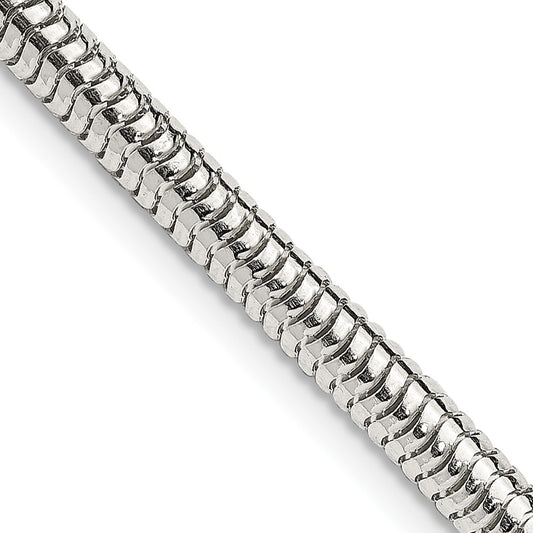Sterling Silver 4mm Round Snake Chain 18 Inches