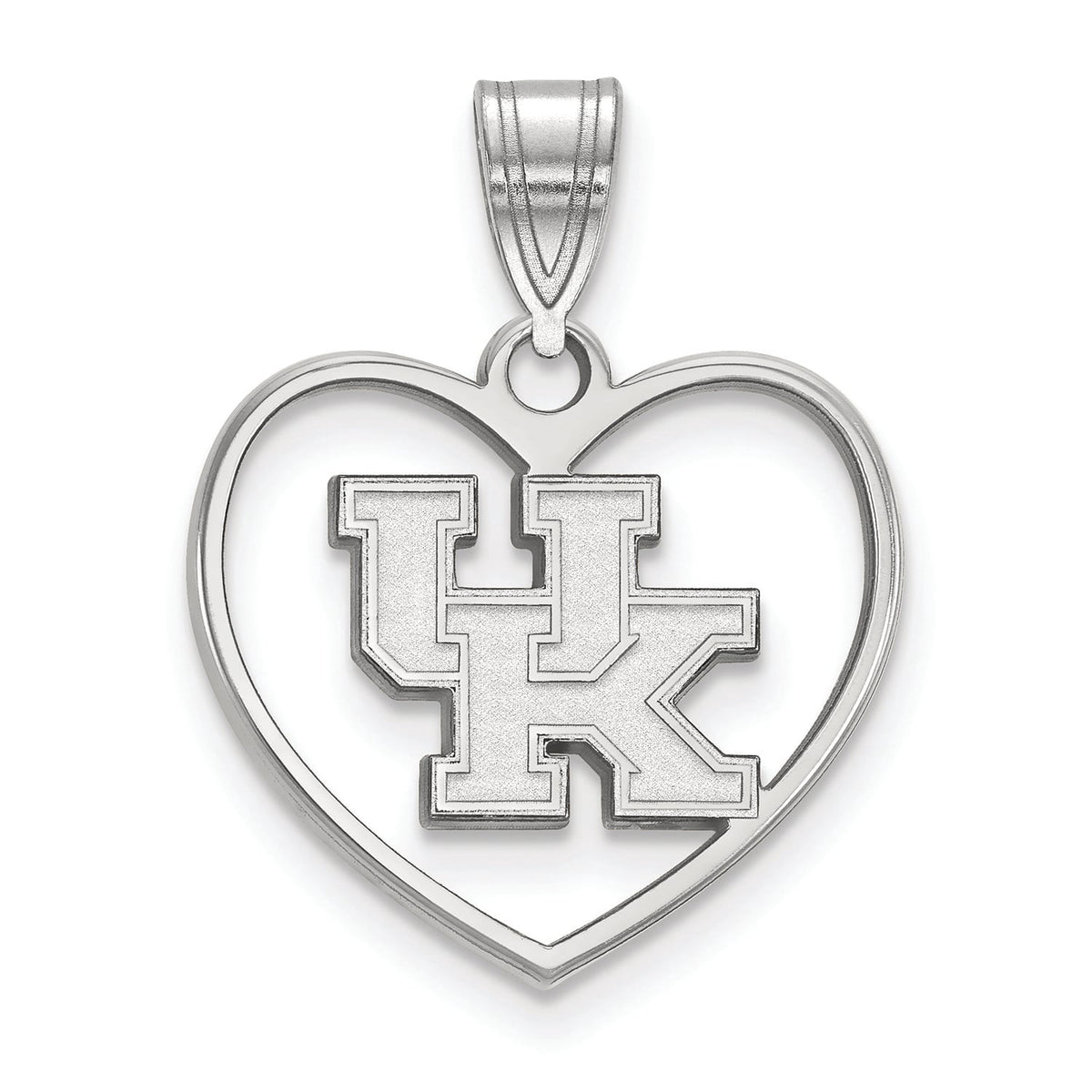 Women's Kentucky Wildcats Sterling Silver Logo Heart Pendant