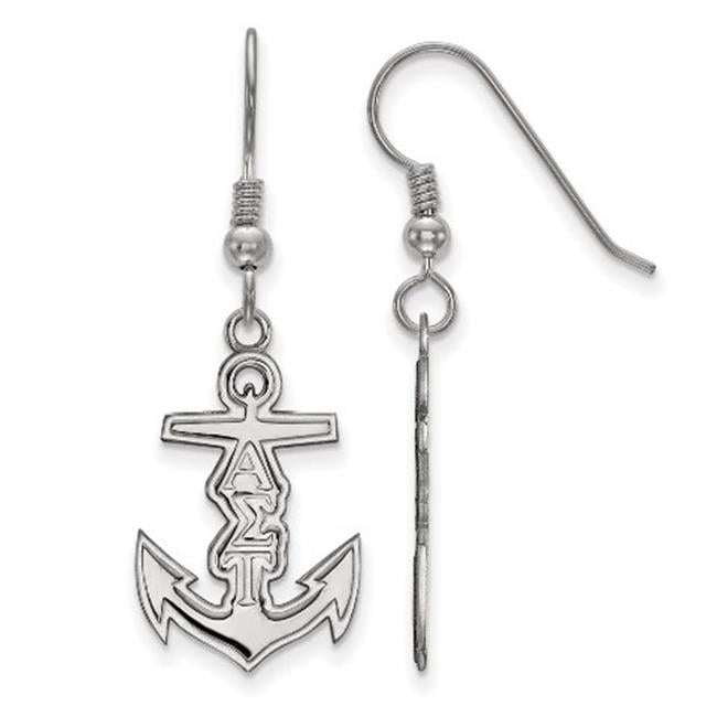 Sterling Silver Official Licensed Greek Sororities Alpha Sigma Tau (???) Medium Dangle Earrings
