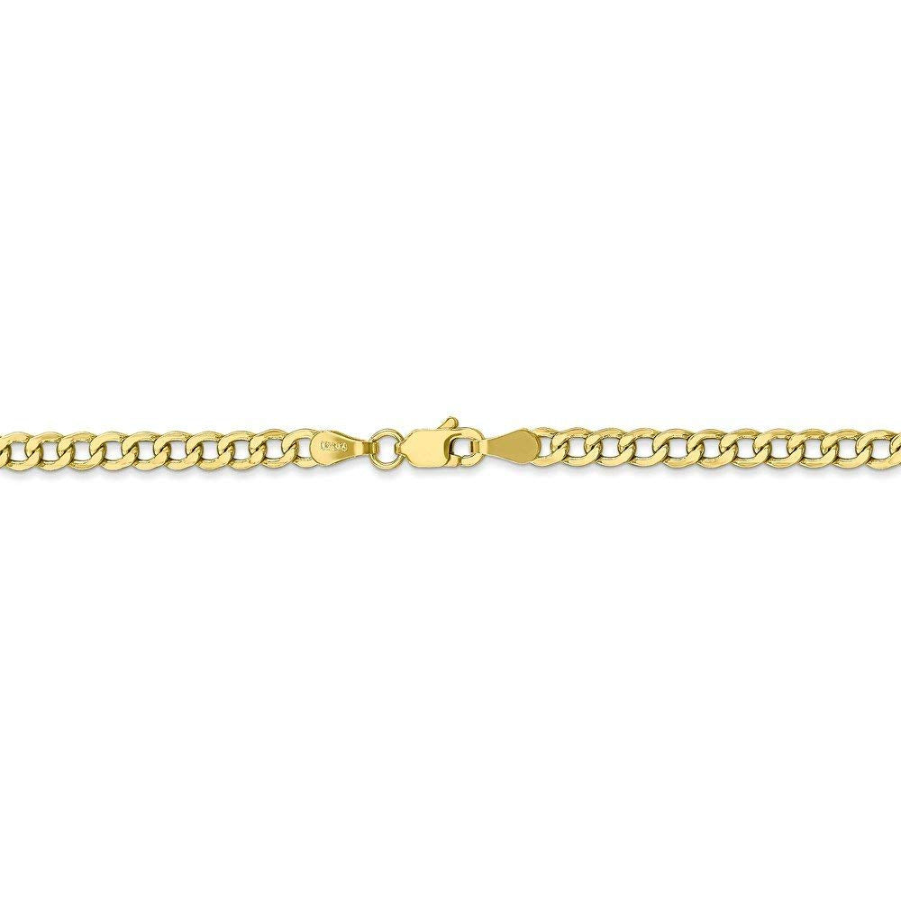 10k 3.35mm Semi-Solid Curb Link Chain