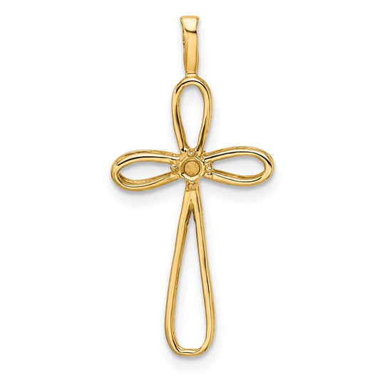 14k Cross Pendant Mounting