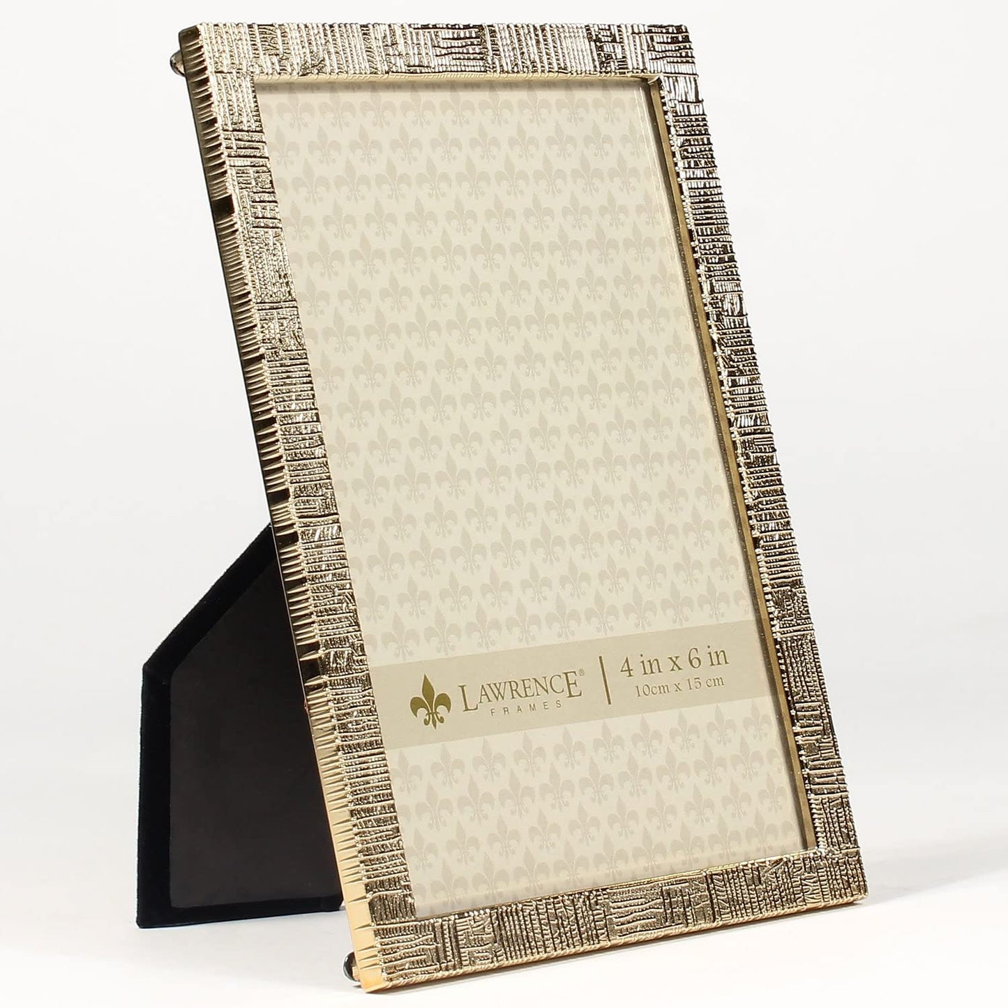 GOLD LINEN Pattern frame by Lawrence Frames - 4x6