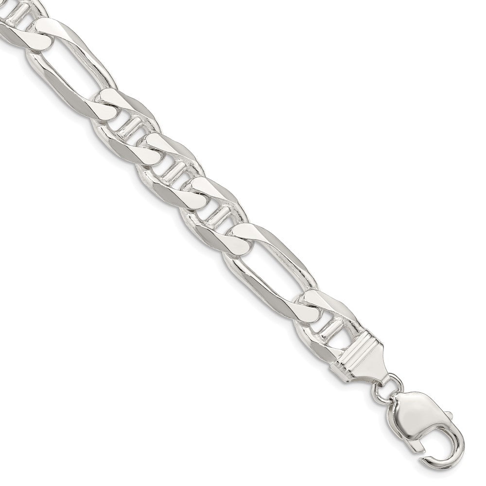 Sterling Silver 10.65mm Figaro Anchor Chain 8 inches