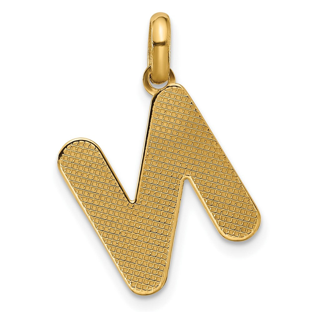 14k Yellow Gold Fancy Letter N