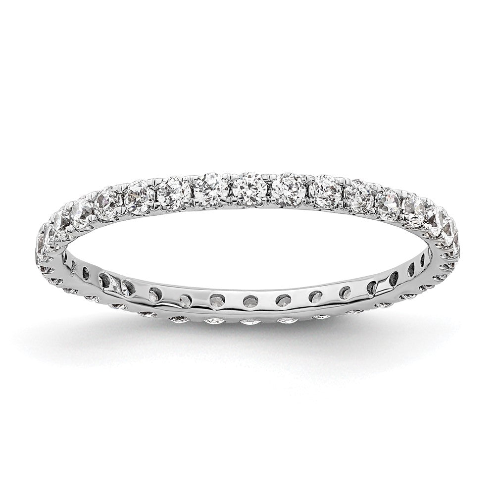 True Origin 14K White Gold 1/2 carat Lab Grown Diamond VS  D E F  Size 5.5 Eternity Band