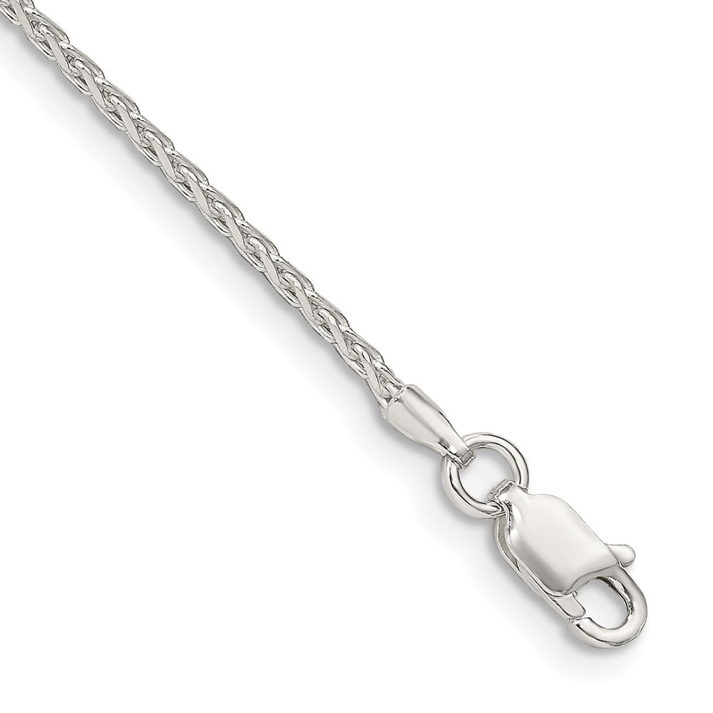 Sterling Silver 1.7mm Diamond-cut Round Spiga Chain 8 inches