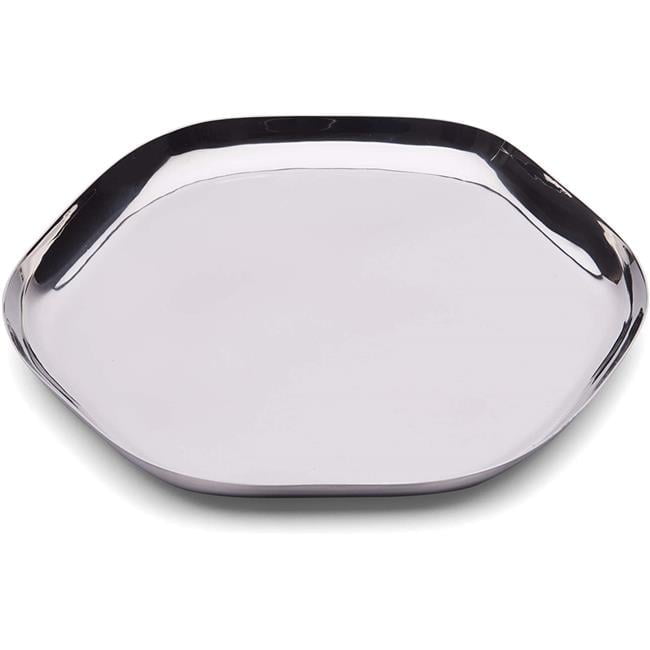 Leeber 72181 8 in. Stainless Steel Organic Shape Tray, Silver