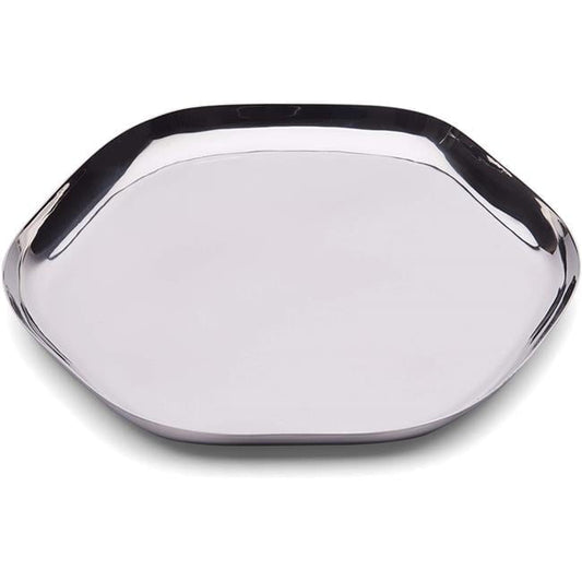 Leeber 72181 8 in. Stainless Steel Organic Shape Tray, Silver
