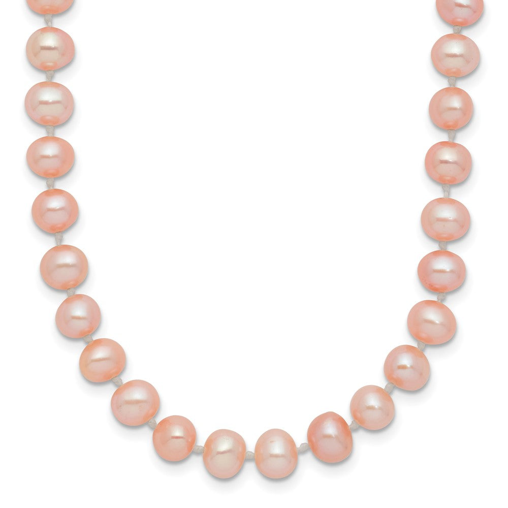 14k 5-6mm Pink Near-Round Freshwater Cultured Pearl 20 inch Necklace