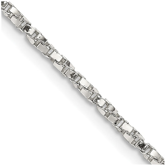 Sterling Silver 1.75mm Twisted Box Chain 18 Inches