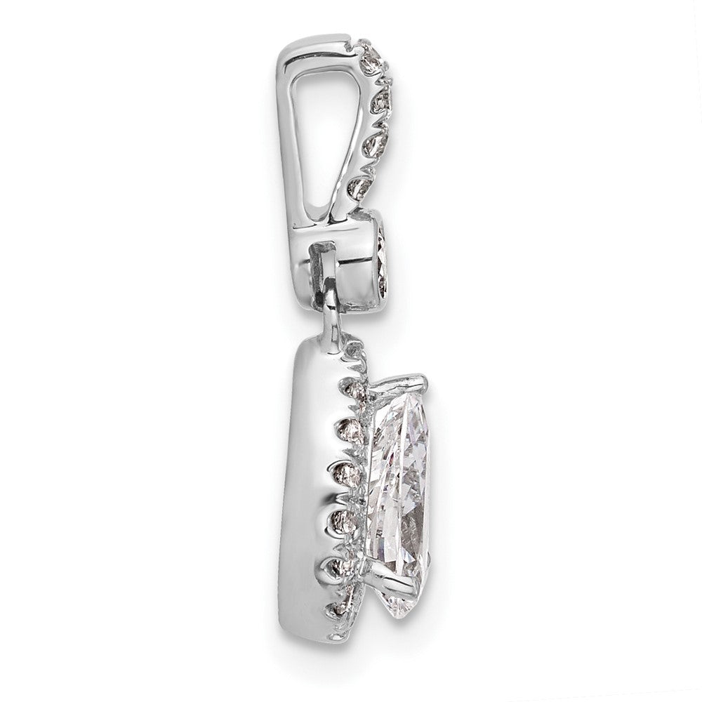 14kw Lab Grown Diamond 0.75ctw Pear VS/SI+ G+ Necklace