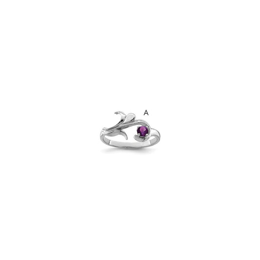 Sterling Silver Rhodium-plated Family Jewelry Mounting