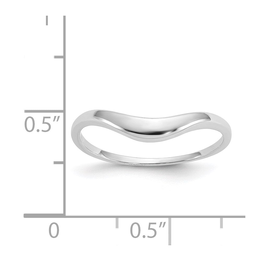 14k White Gold Swirl Ring Size 6.5