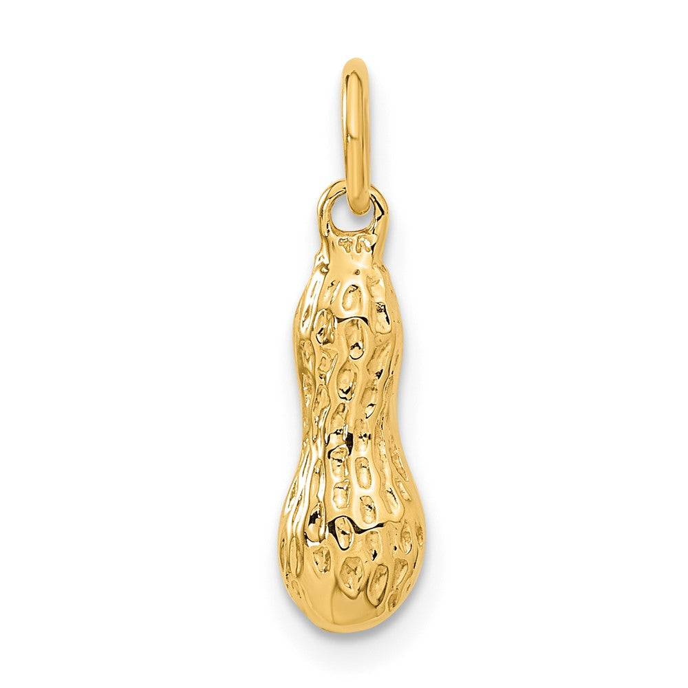 14k 3D Peanut Charm Yellow Gold