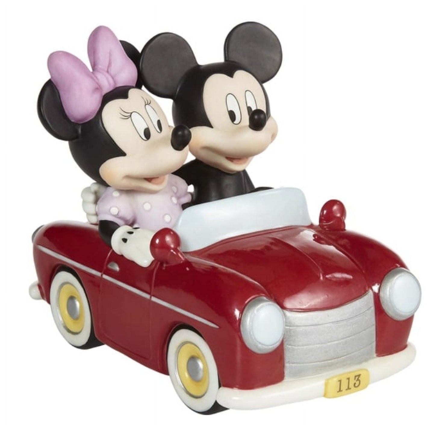 Precious Moments Disney You Speed Away With My Heart Mickey Mouse and Minnie Mouse Figurine #211702