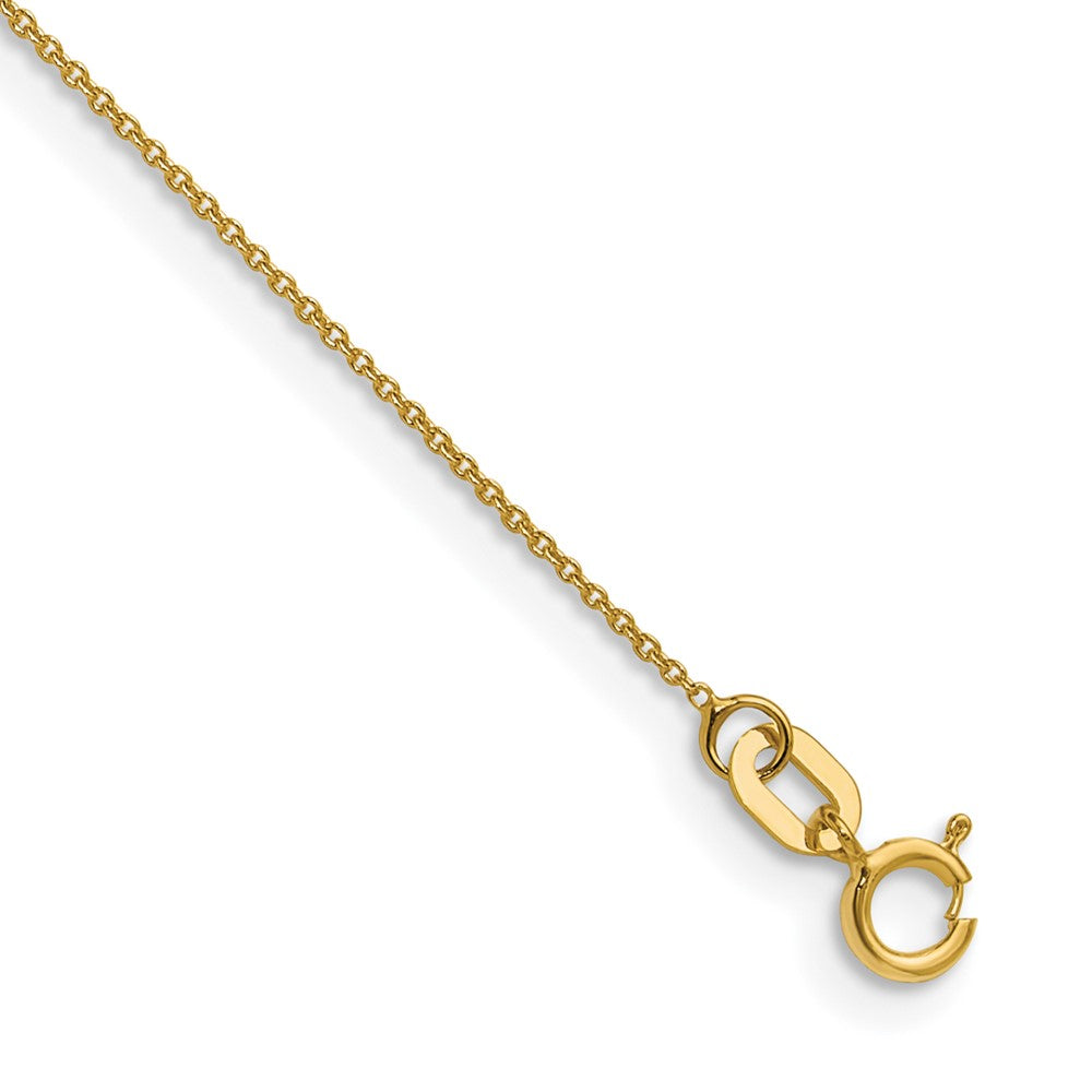 10k .75mm Round Open Link Cable 17in +1in Adjustable Chain
