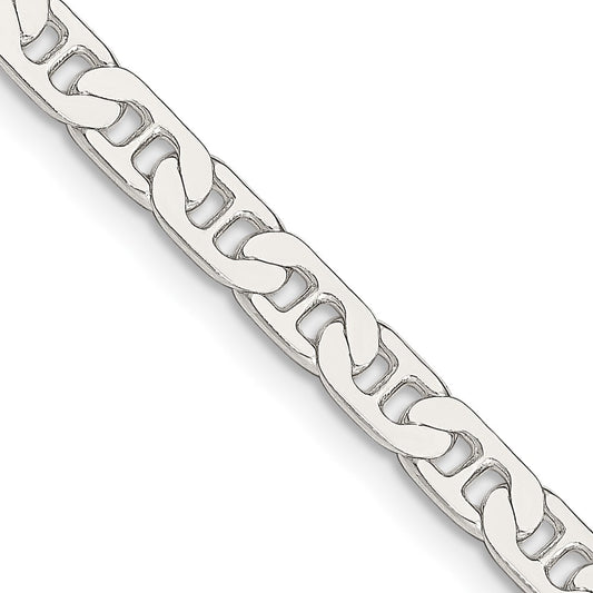Sterling Silver 4.5mm Flat Anchor Chain 26 Inches