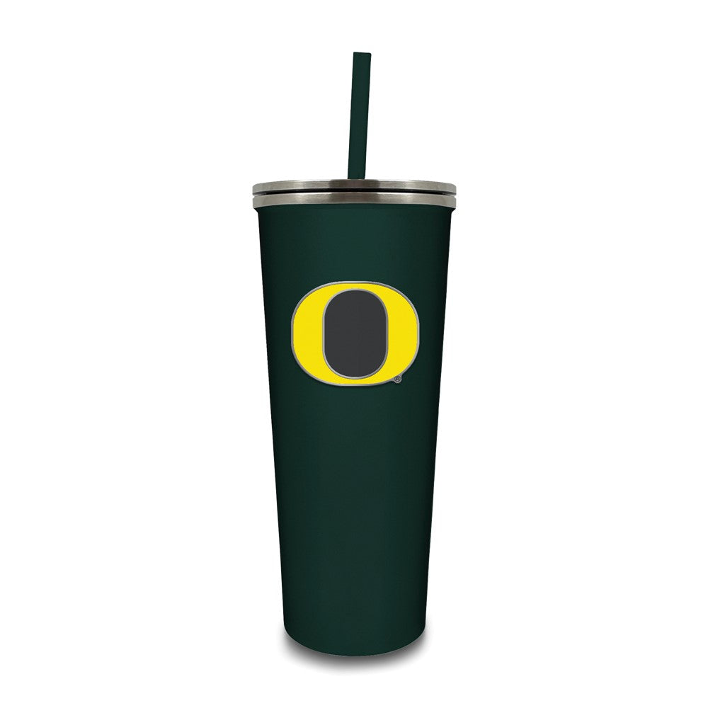 University of Oregon Stainless Steel 24 ounce Skinny Tumbler with Straw