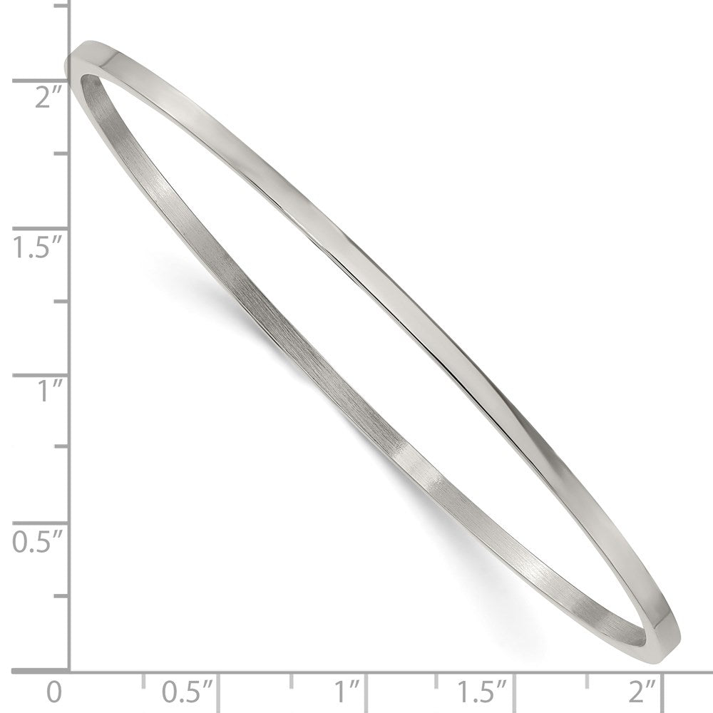 Stainless Steel Polished 2mm Bangle 8 inches