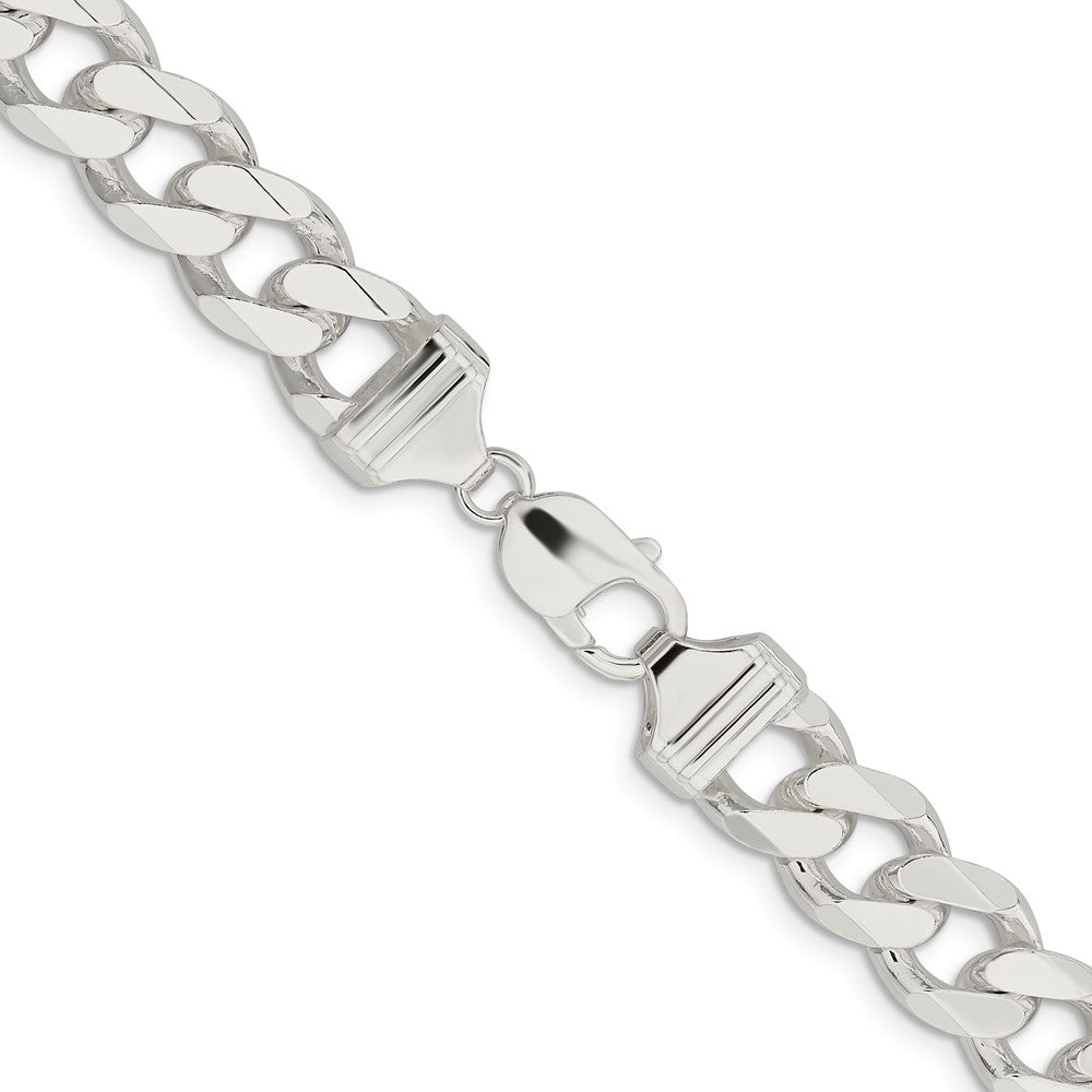 Sterling Silver 13mm Curb Chain 24 Inches