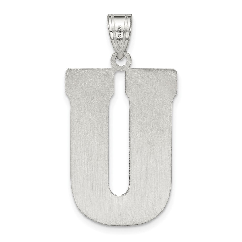 Sterling Silver Letter U Initial Pendant