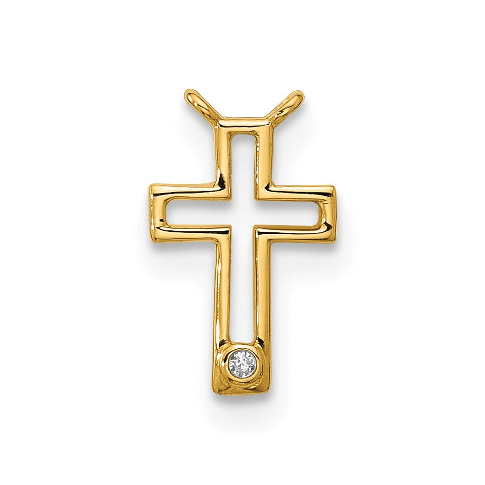 Stella & Dot 10ky Diamond Cross Charm Element