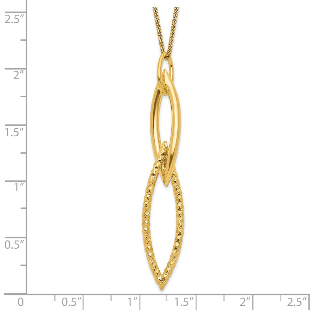 Sterling Silver Gold-plated Dia Cut with 1.5in ext. Necklace