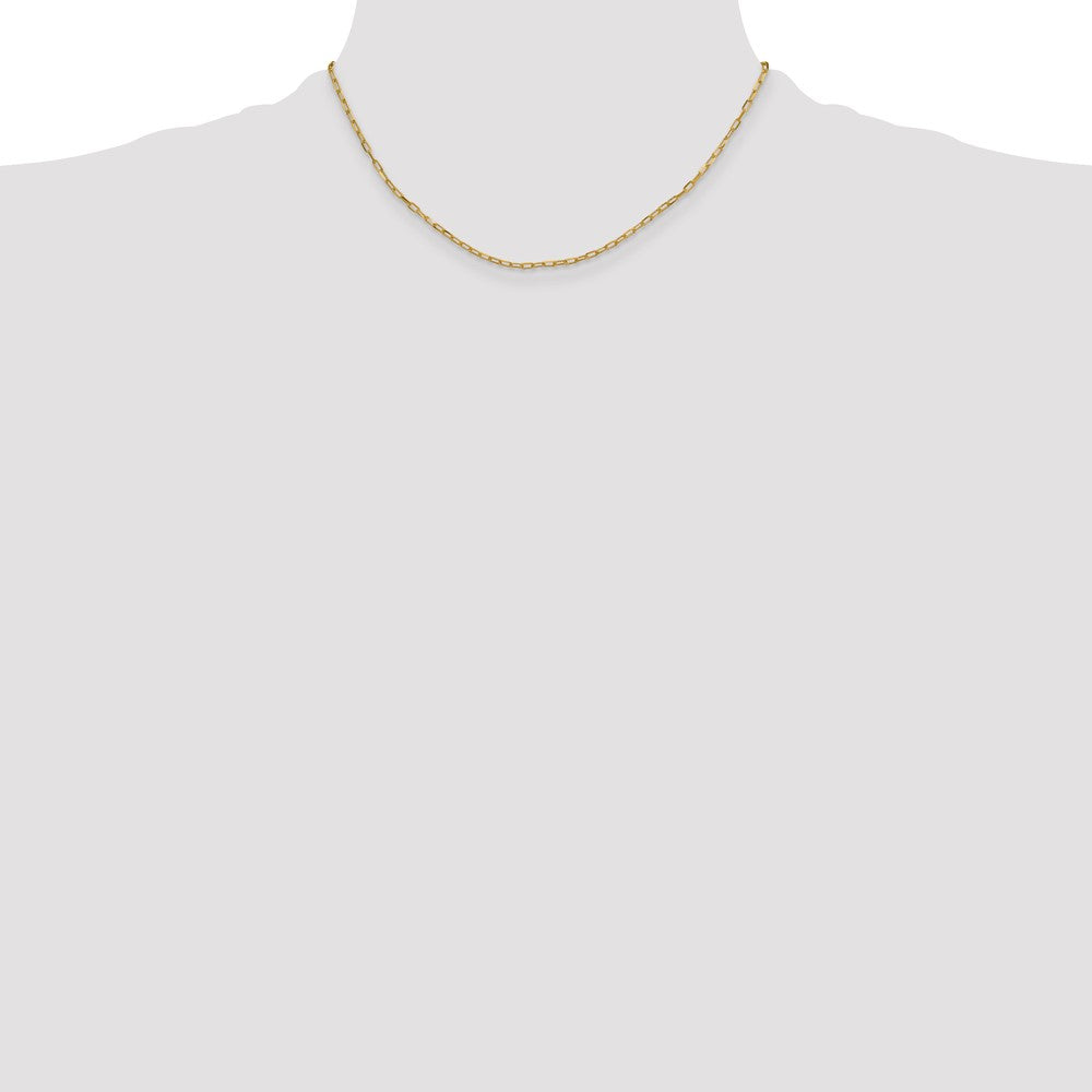 14k 2.2mm Solid Beveled D/C Paperclip Chain