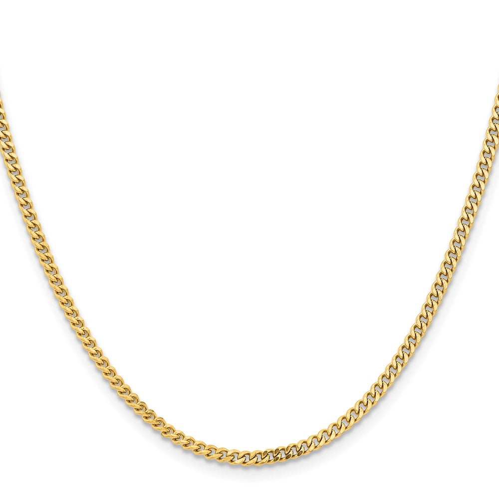 Stainless Steel Polished Yellow IP-plated 3mm 30in Curb Chain