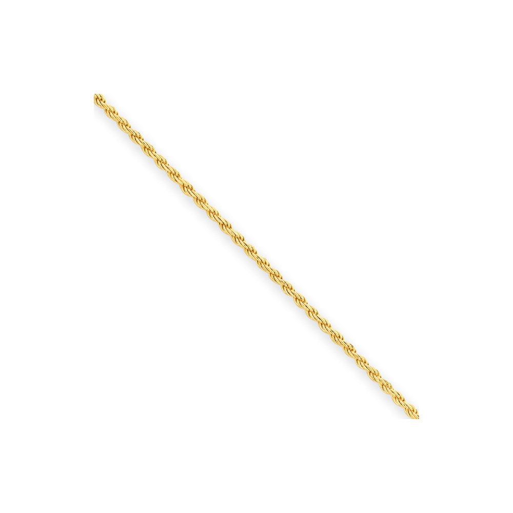 Flash Gold-plated Sterling Silver 1.85mm Diamond-cut Rope Chain 20 Inches