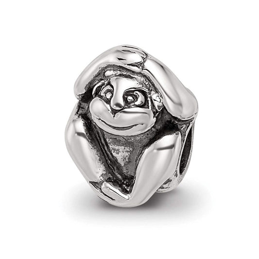 Sterling Silver Reflections Monkey Bead