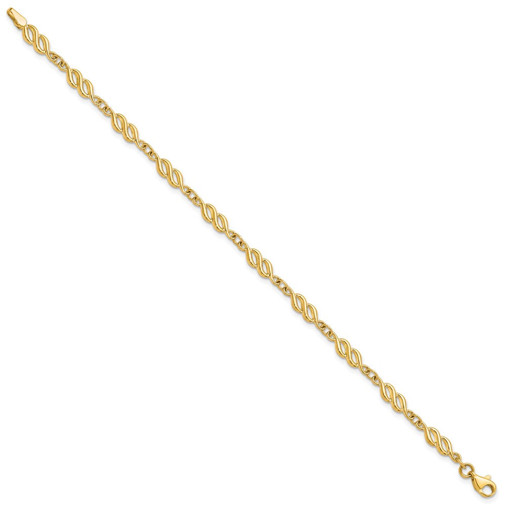 10K Polished Bracelet 7.5  inches