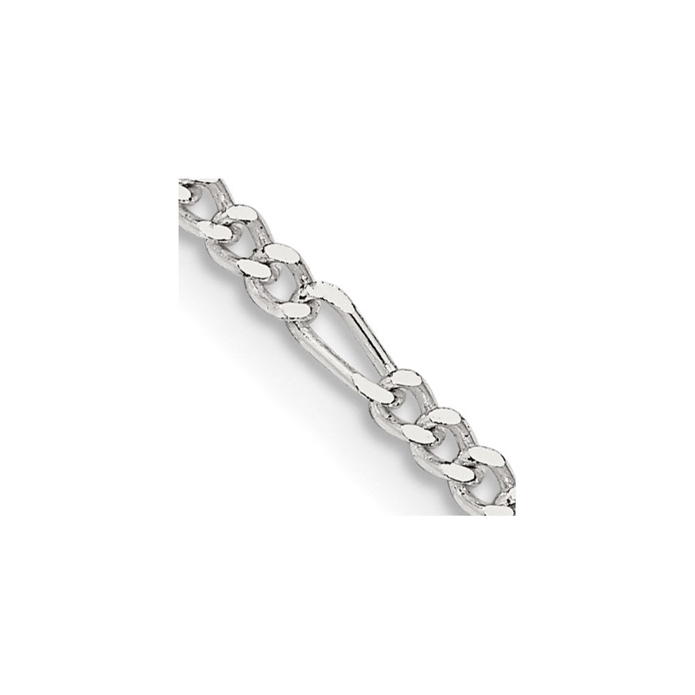 Sterling Silver 2.25mm Figaro Chain 20 Inches