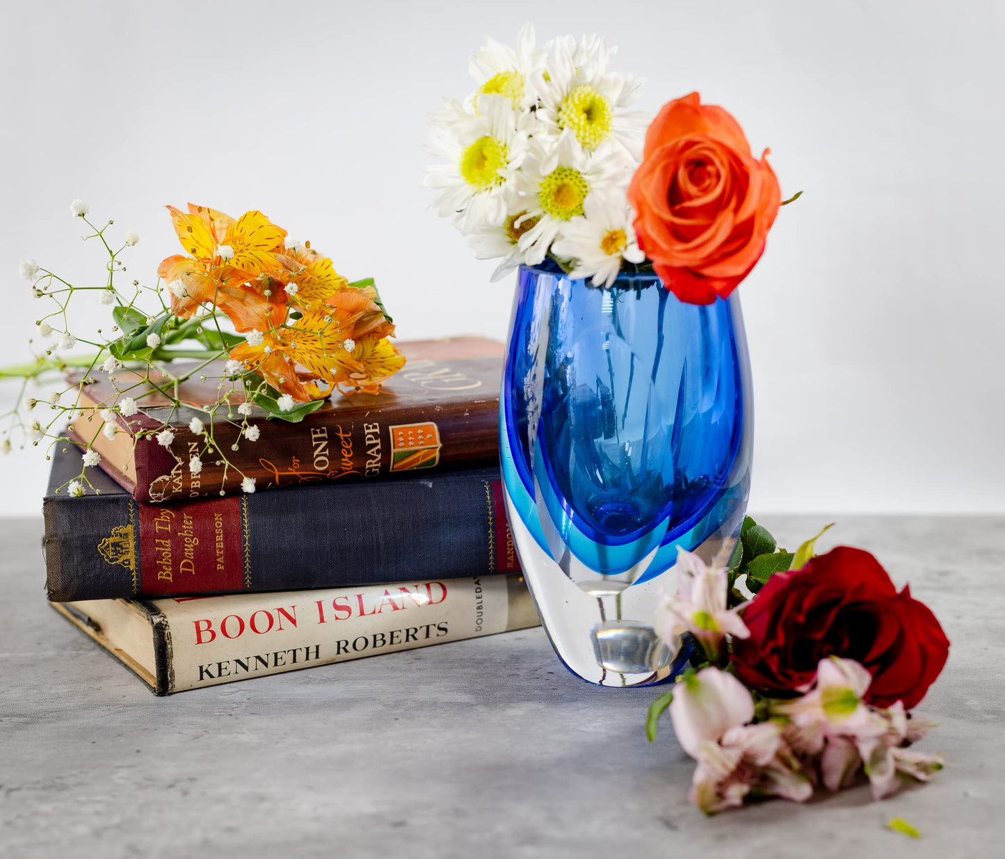 Badash - Azure Murano Style Art Glass 6 inch Vase