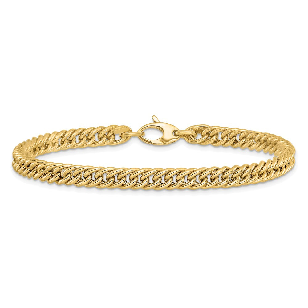 14K Polished Curb Link Bracelet 7.75  inches