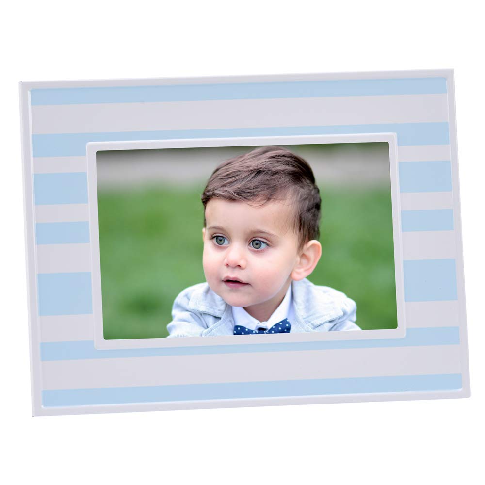 Creative Gifts Striped Frame in Blue and White