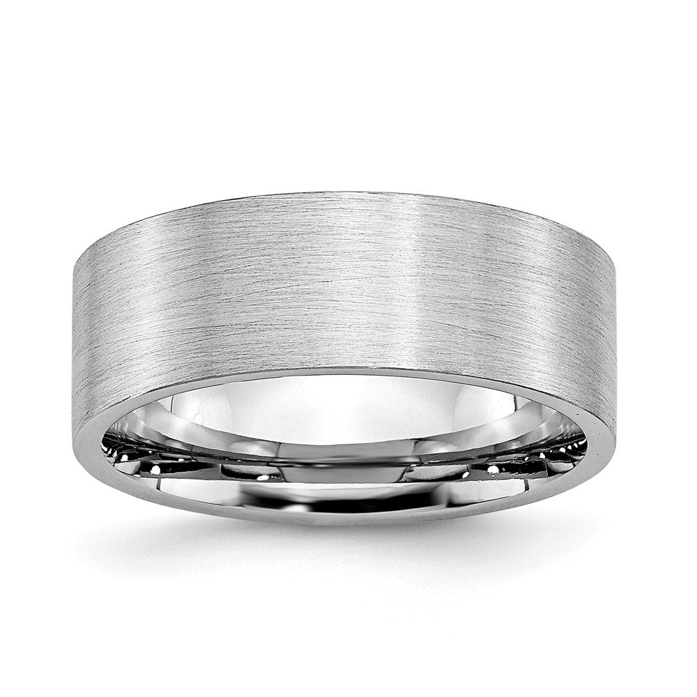 Cobalt Flat Satin 8mm Band Size - 9.5