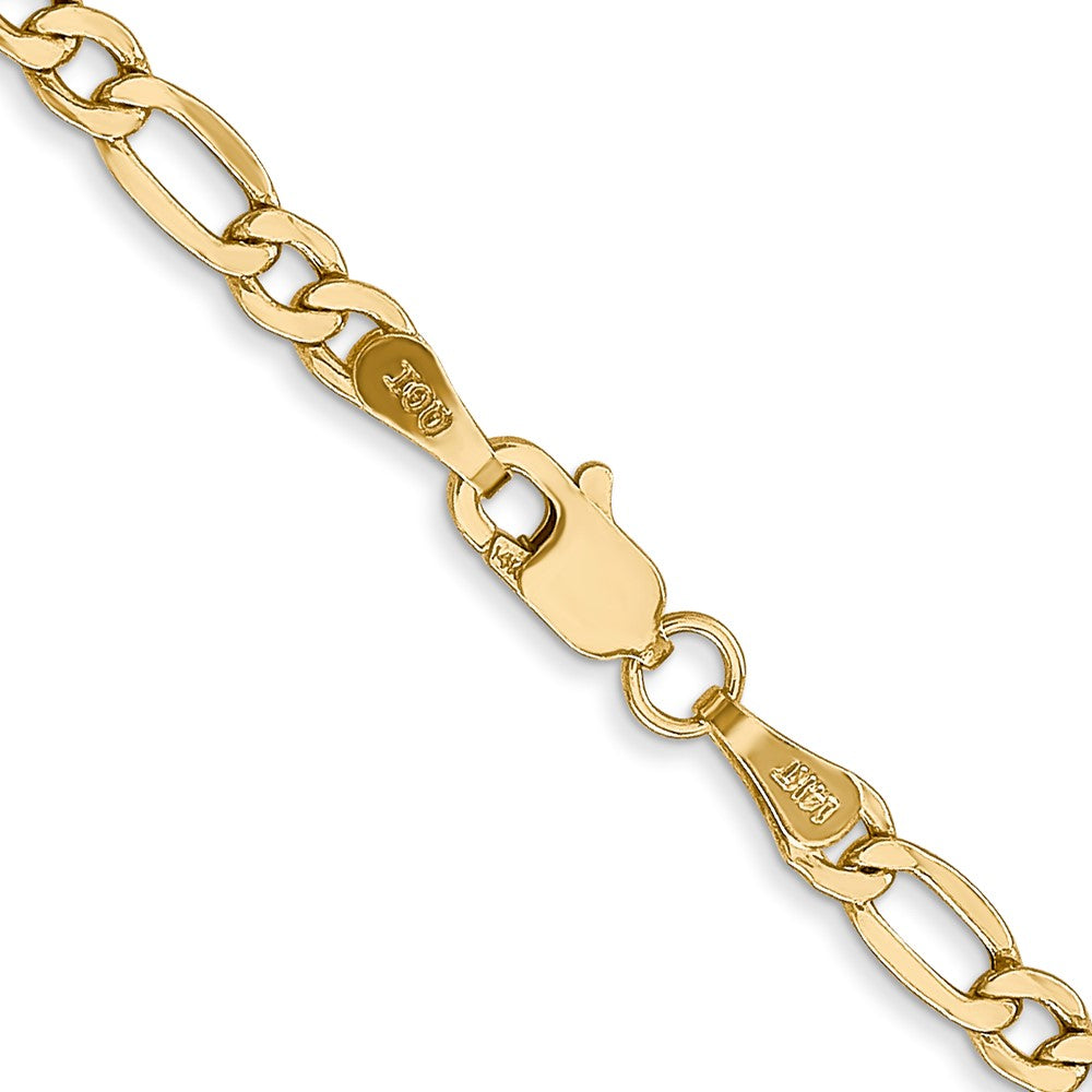 14K 28 inch 3.5mm Semi-Solid Figaro with Lobster Clasp Chain