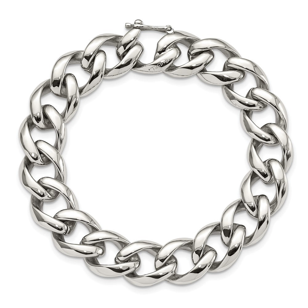 Stainless Steel Polished Link 8.25in Bracelet 8.25 inches