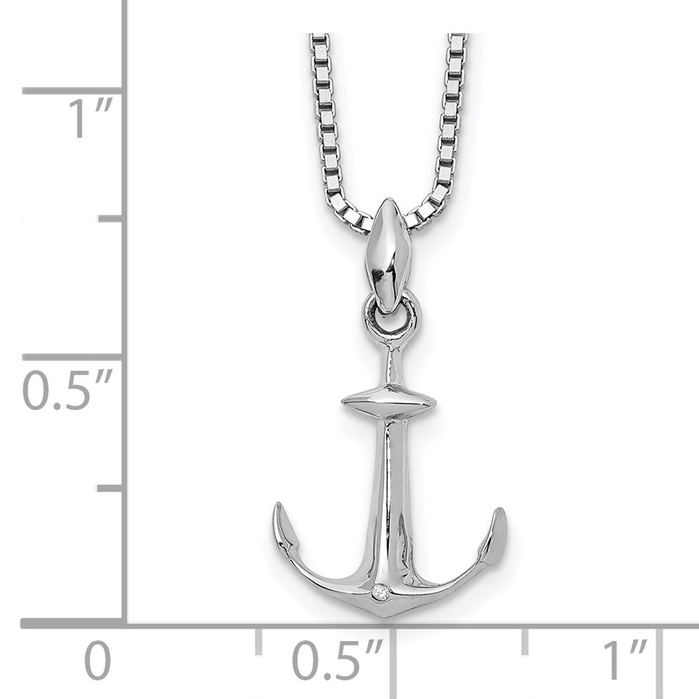White Ice Sterling Silver Rhodium-plated 18 Inch Diamond Necklace with 2 Inch Extender 18 Inches