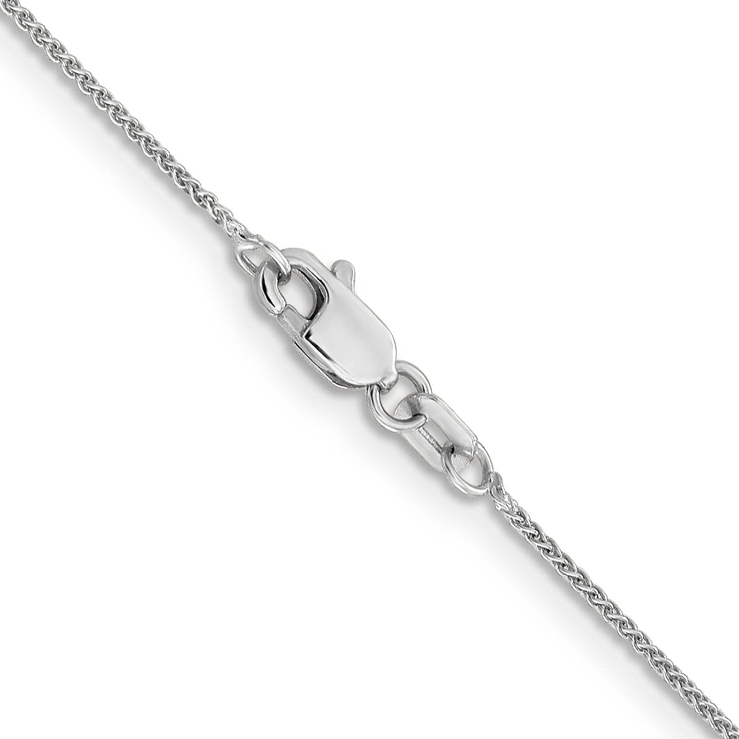 14K White Gold 9 inch .85mm Spiga with Lobster Clasp Anklet